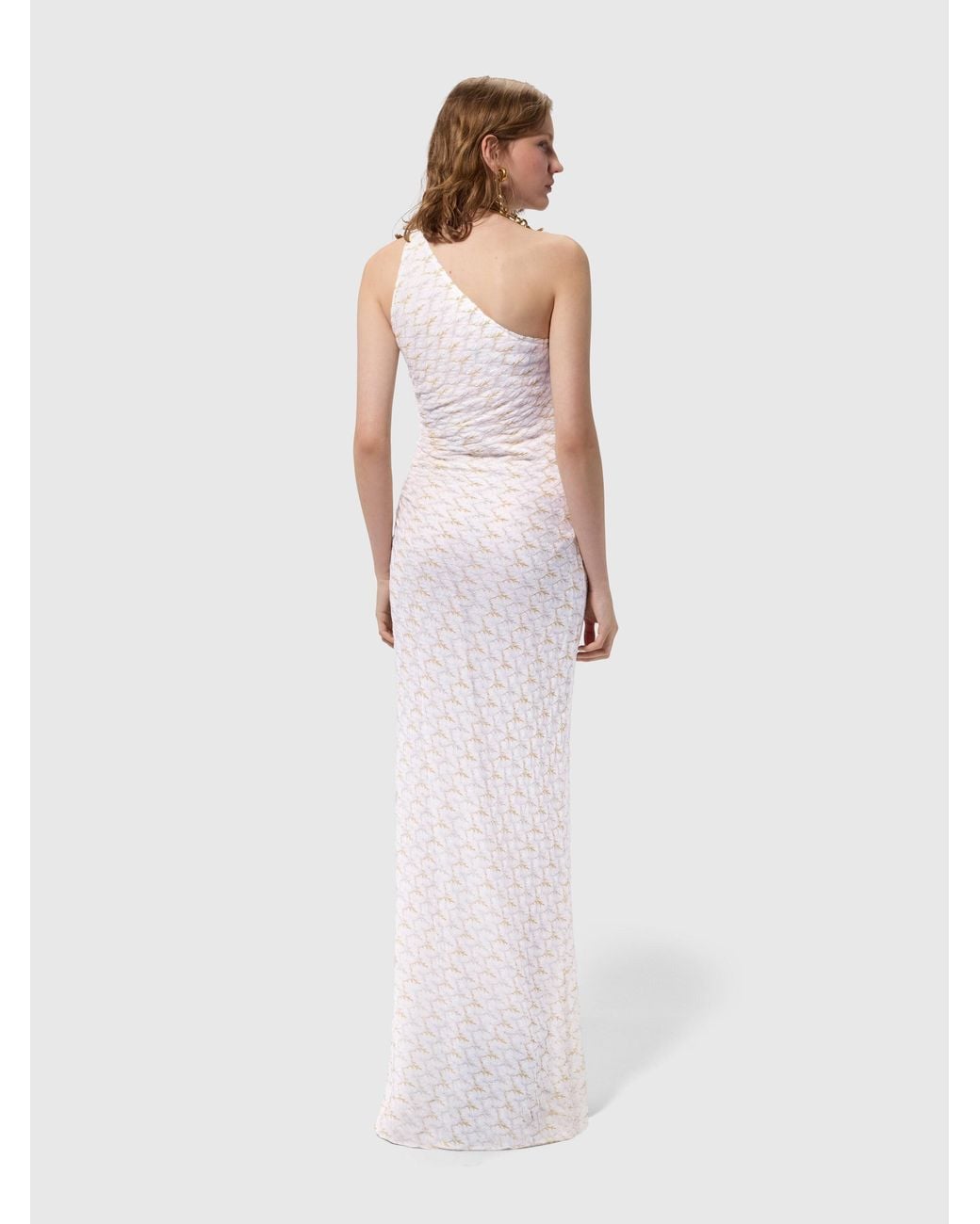 Missoni White One-Shoulder Long Dress