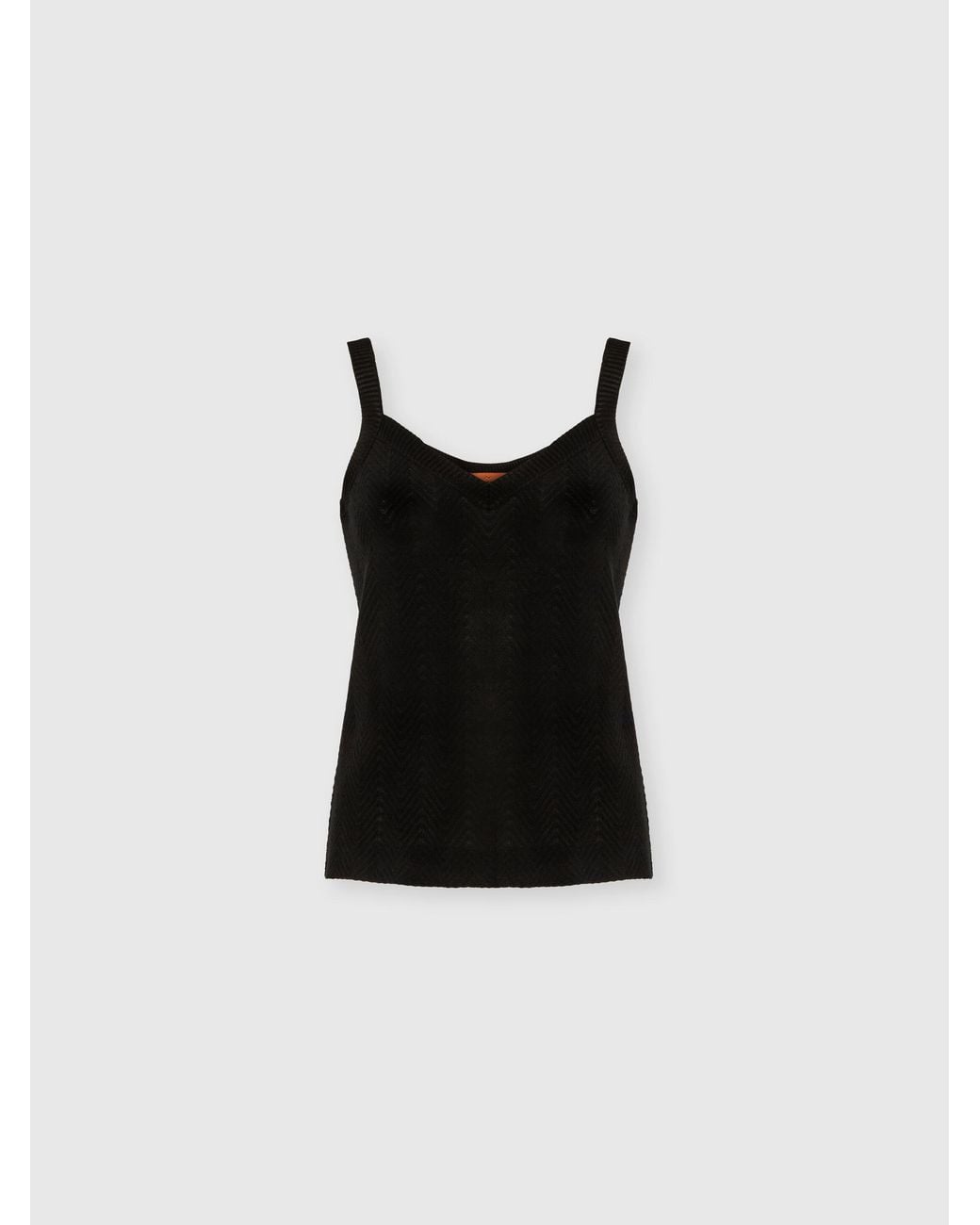 Missoni Black Sleeveless Zigzag Knit Top