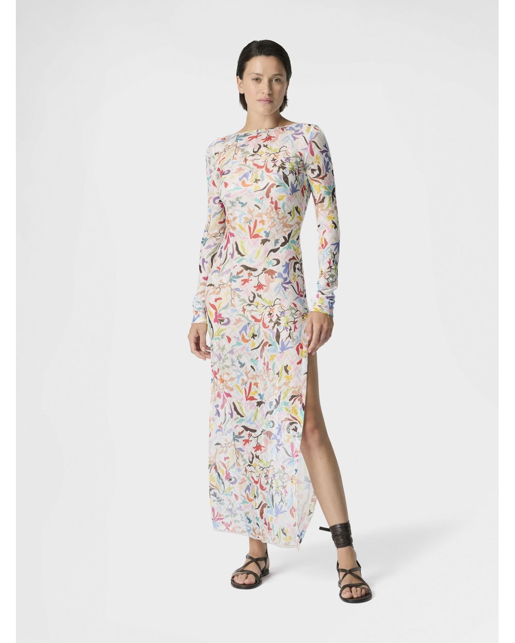 Missoni White Long-Sleeved Dress