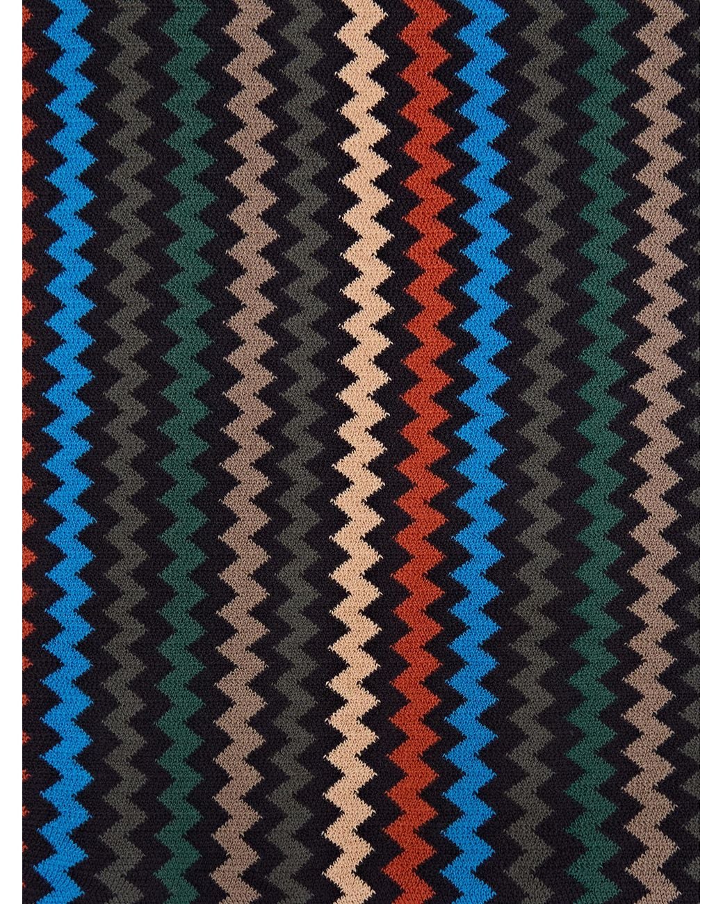 Missoni Blue Wool-Blend Scarf for men