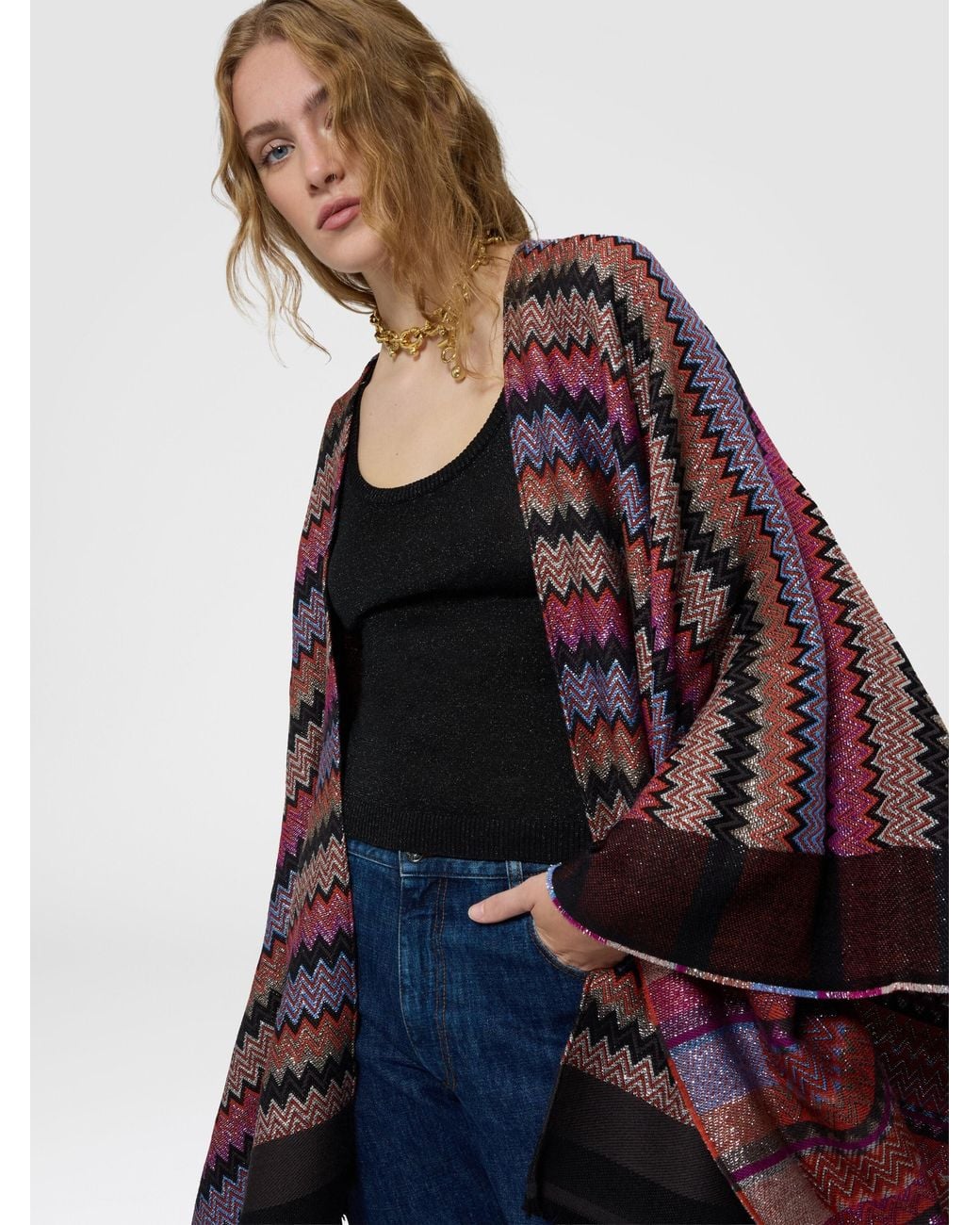 Missoni Multicolor Wool Cape