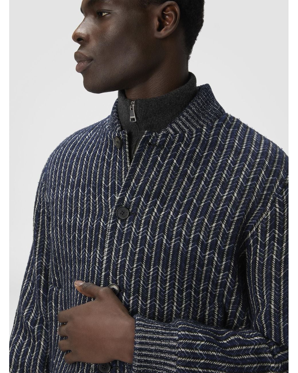 Missoni Black Zigzag Bomber Jacket for men