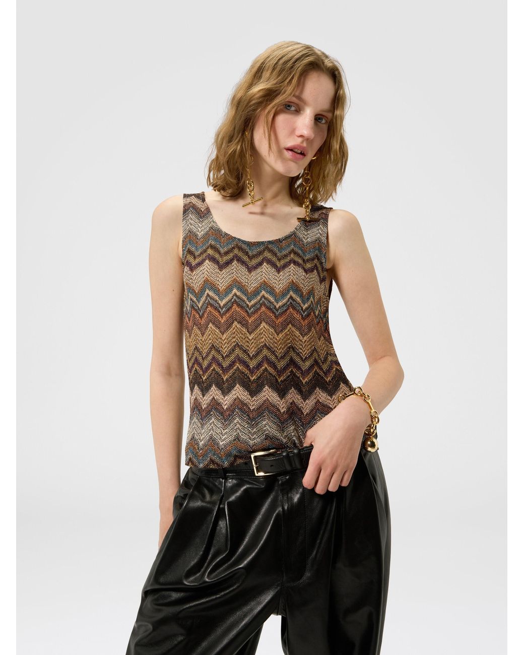 Missoni White Zig Zag Top