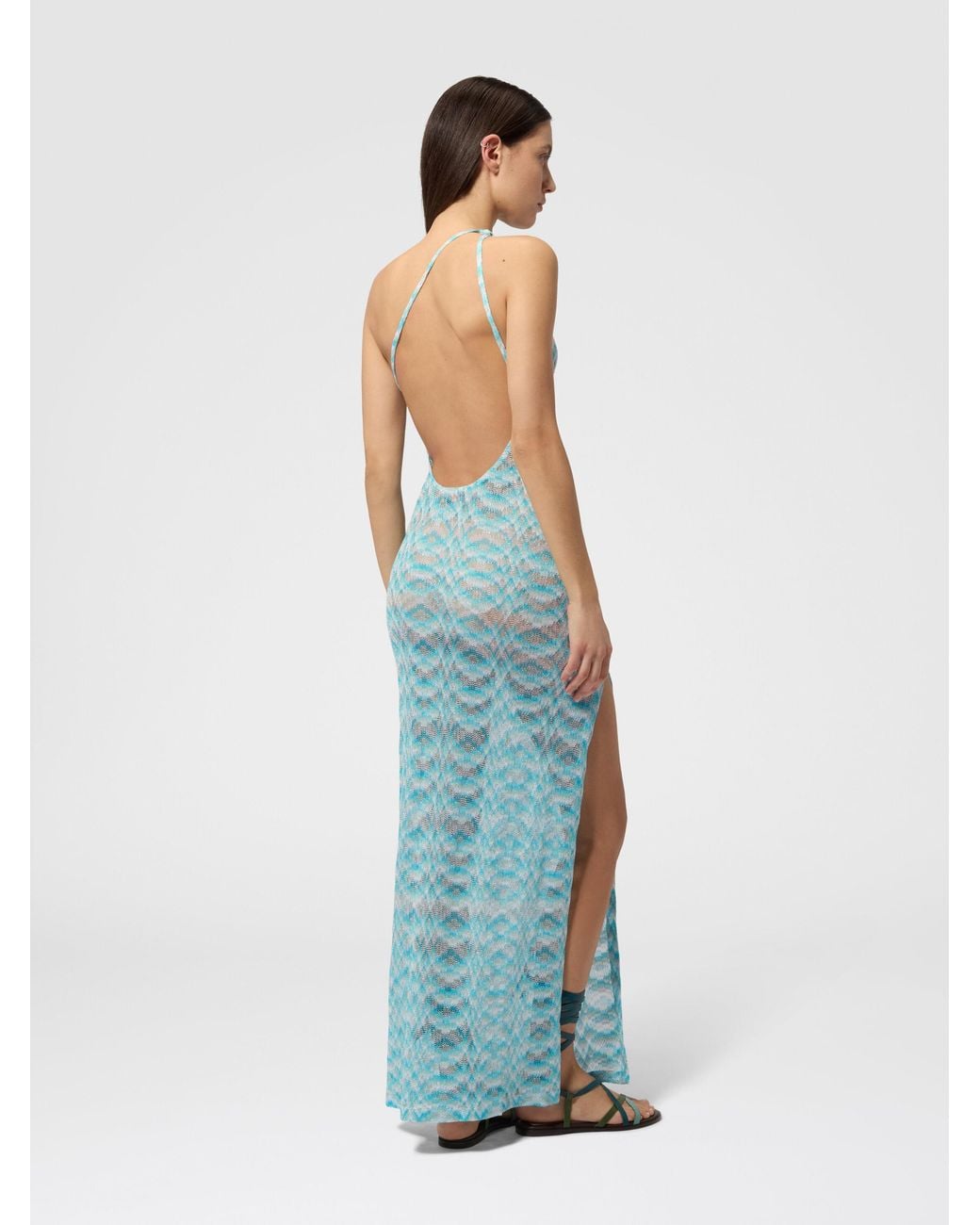 Missoni Blue Asymmetric Cover-Up Dress