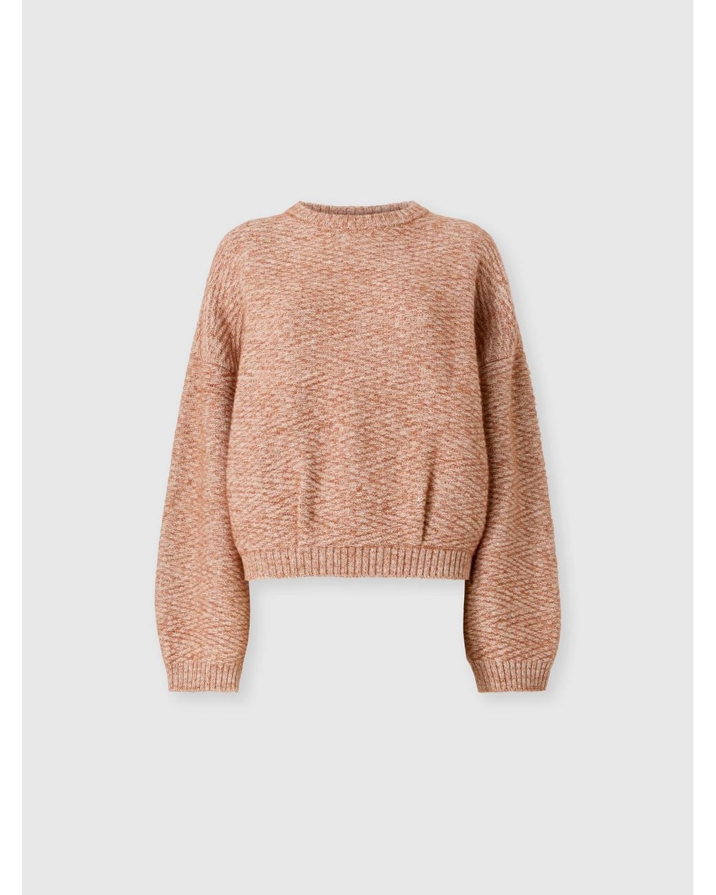 Missoni Pink Crewneck Sweater With Zig Zag Texture