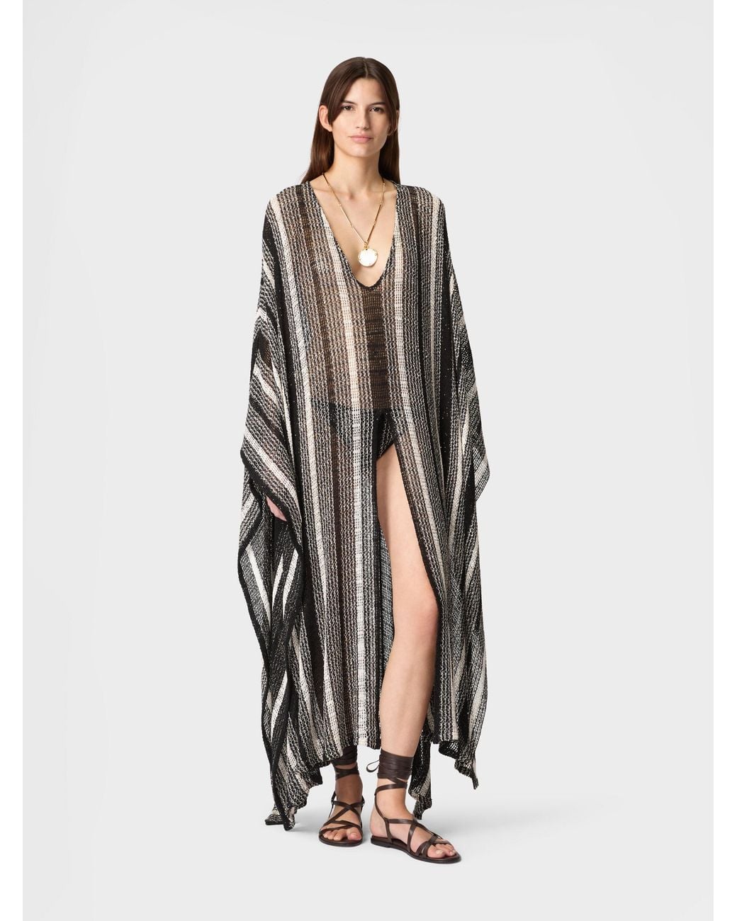 Missoni Multicolor Long Mesh Caftan Cover-Up