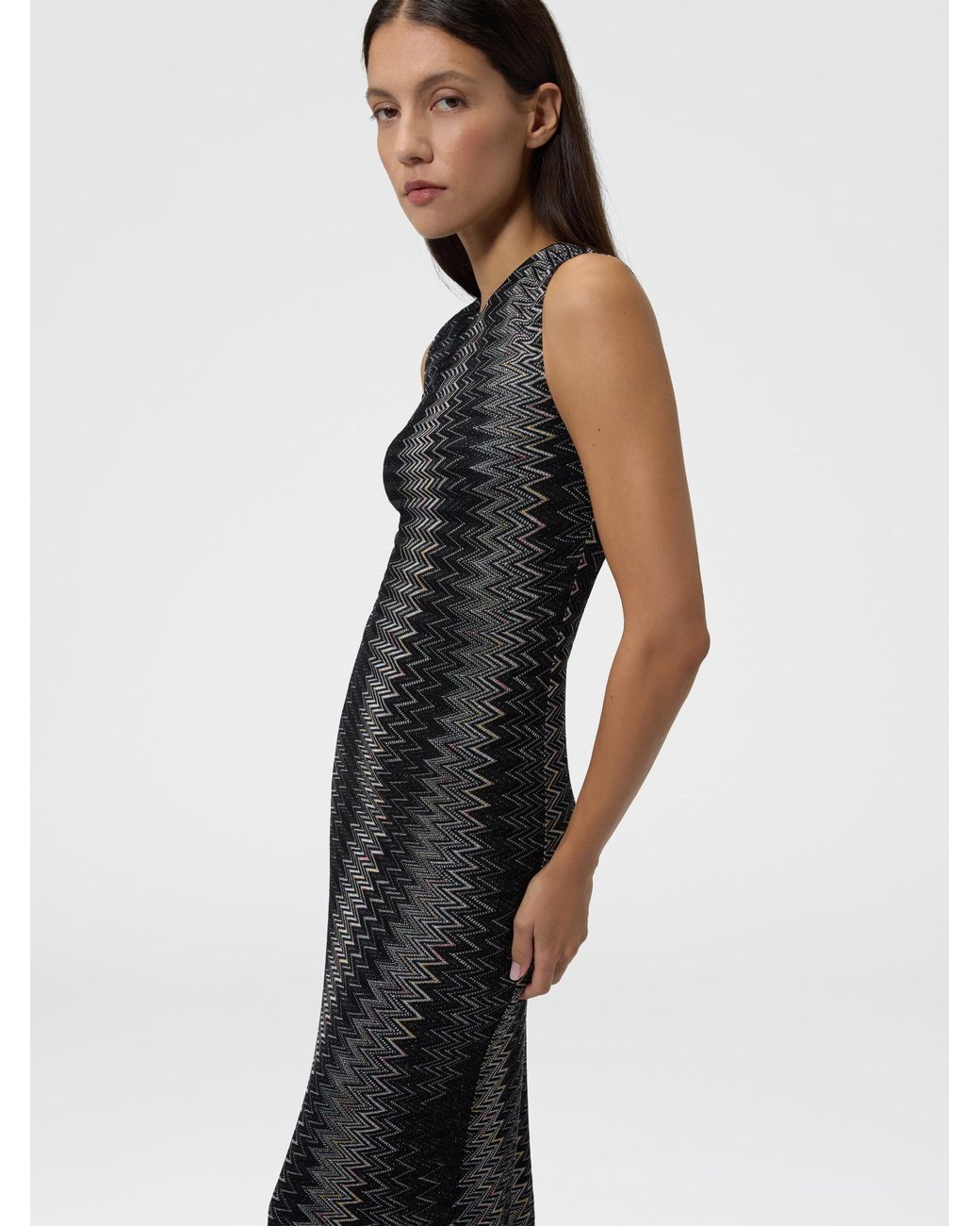 Missoni Black Flared Midi Dress