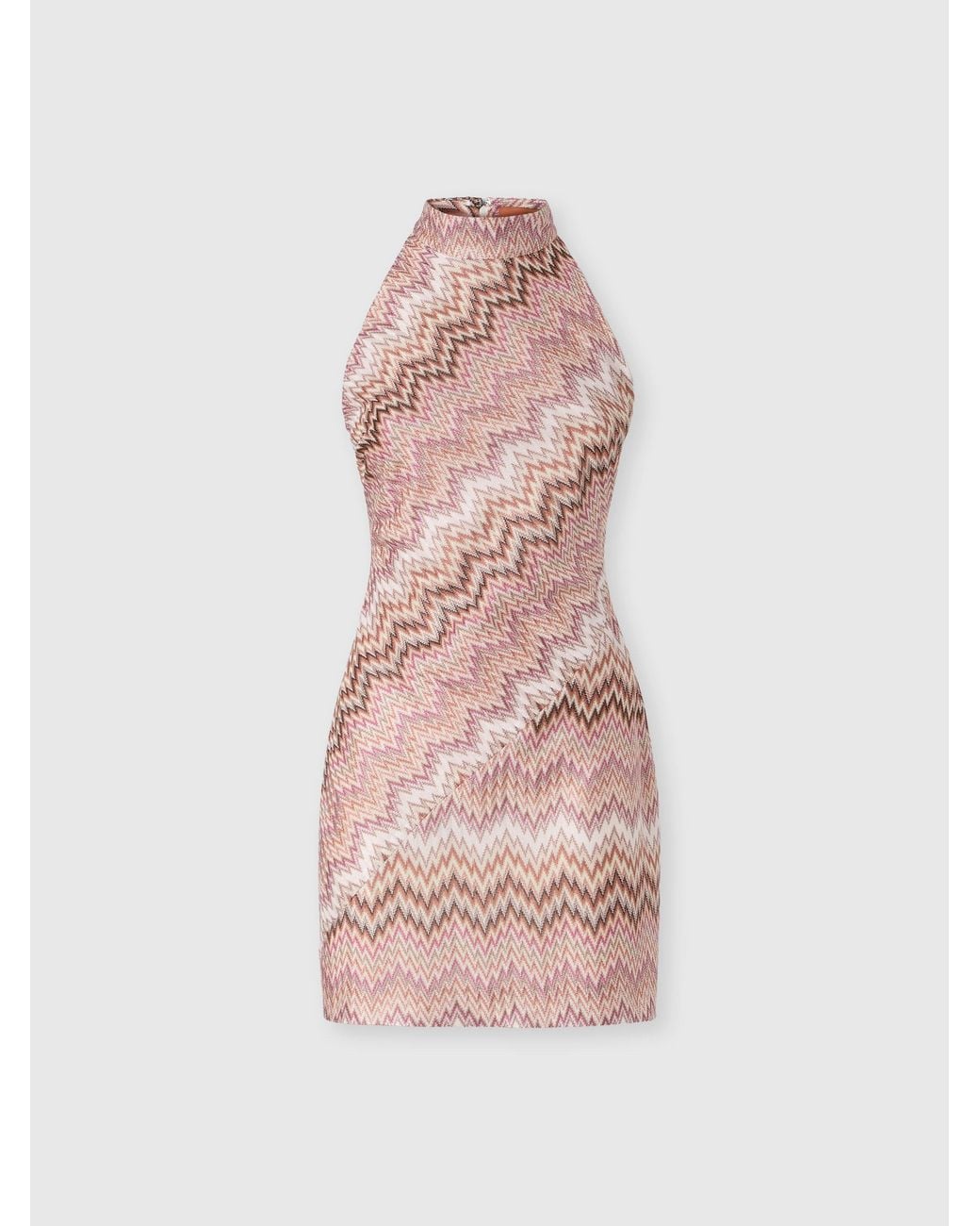 Missoni Pink Halterneck Viscose Mini Dress, & Multicoloured