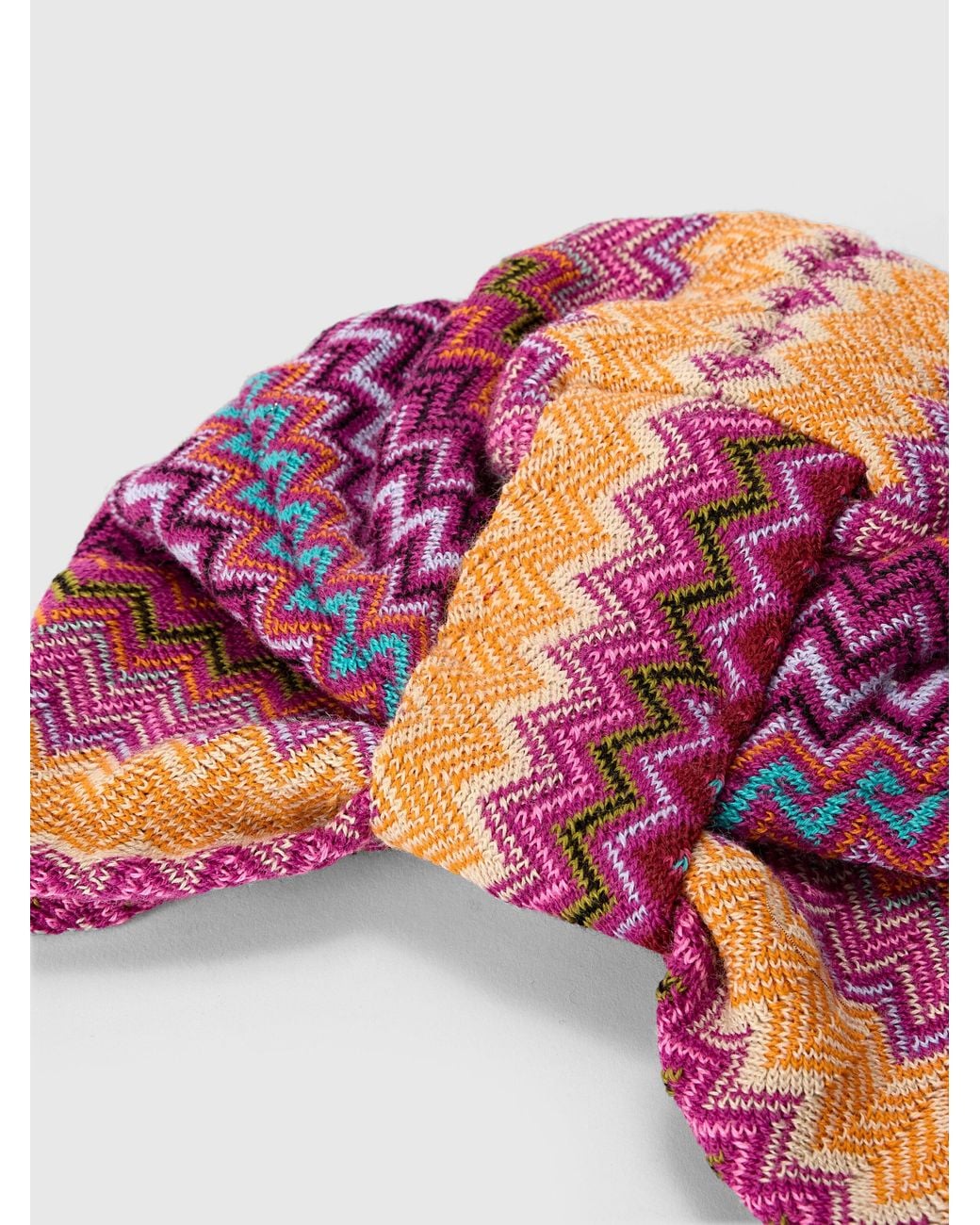 Missoni Pink Zigzag Wool-Blend Turban