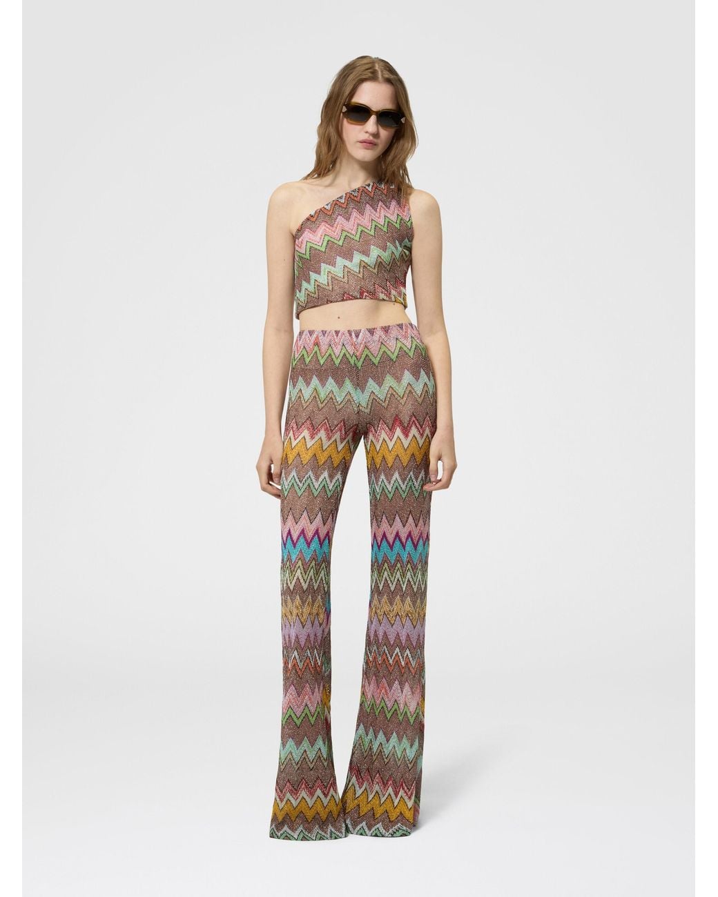 Missoni White One-Shoulder Top