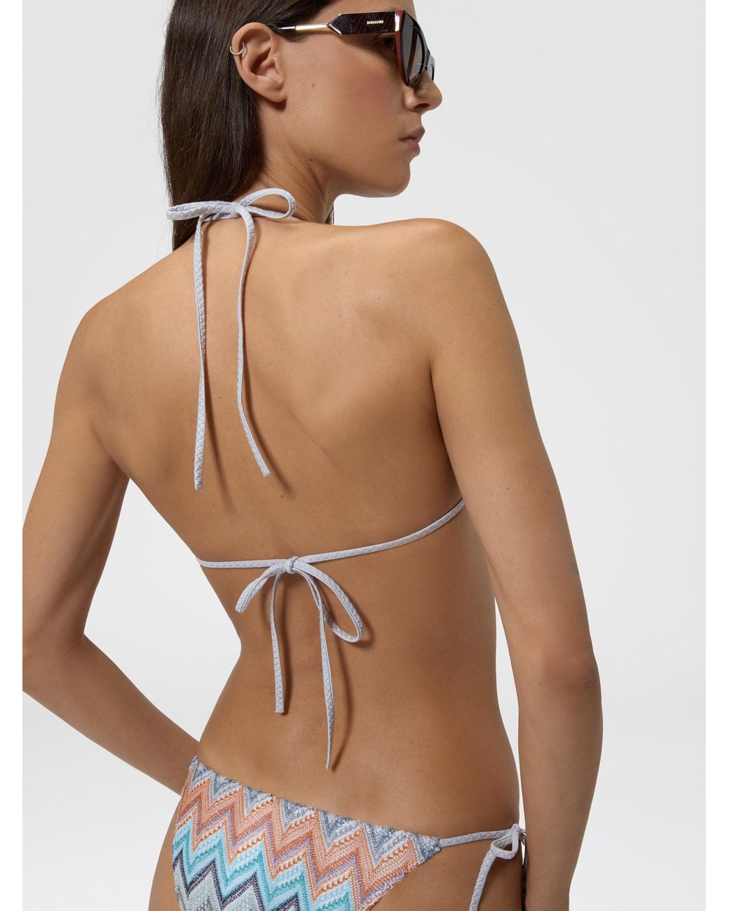 Missoni White Classic Viscose Lamé Bikini