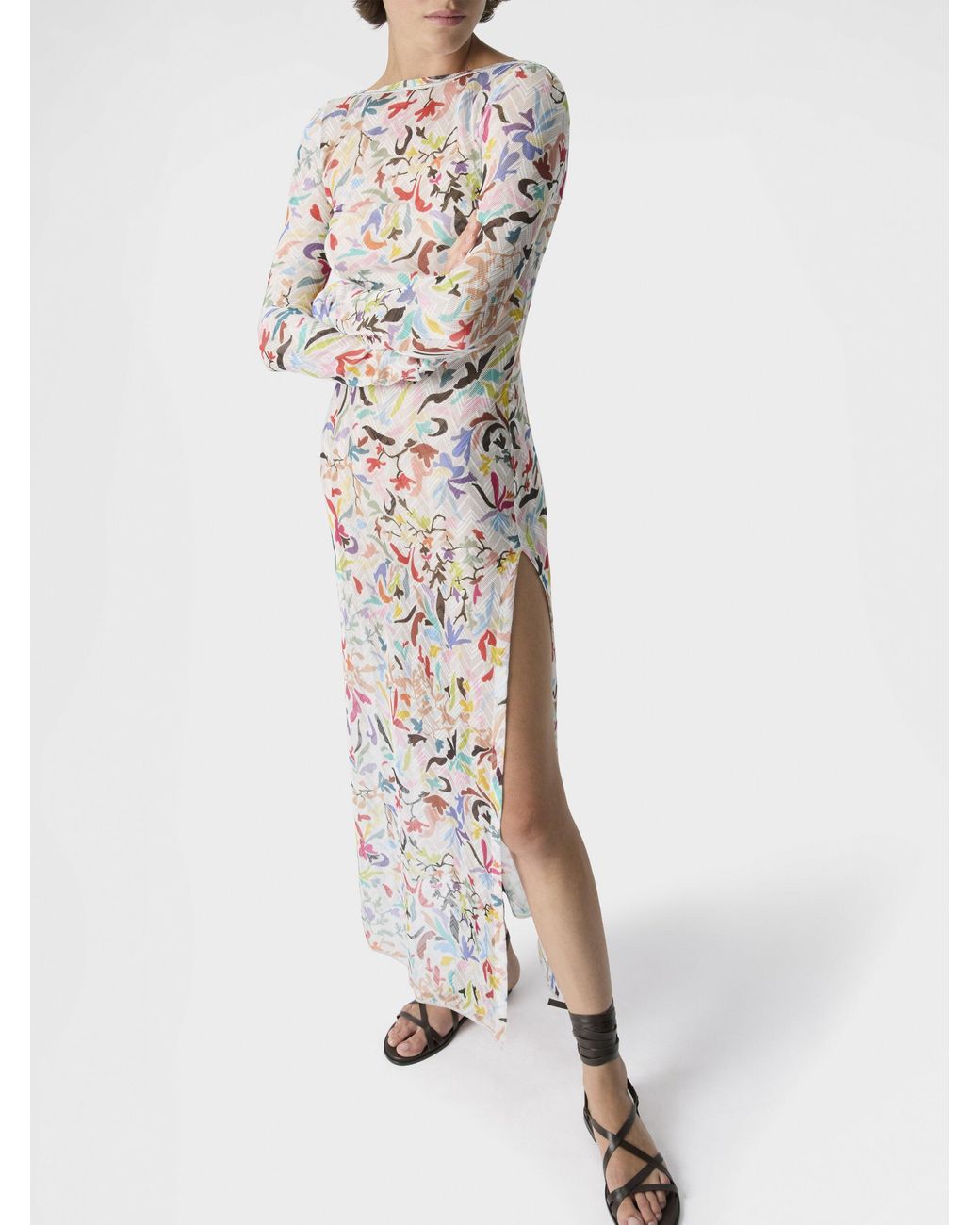 Missoni White Long-Sleeved Dress