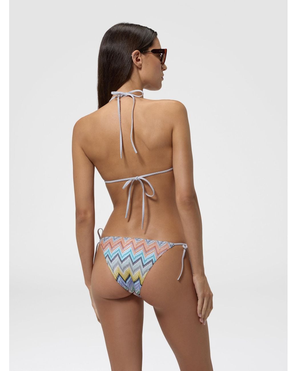Missoni White Classic Viscose Lamé Bikini