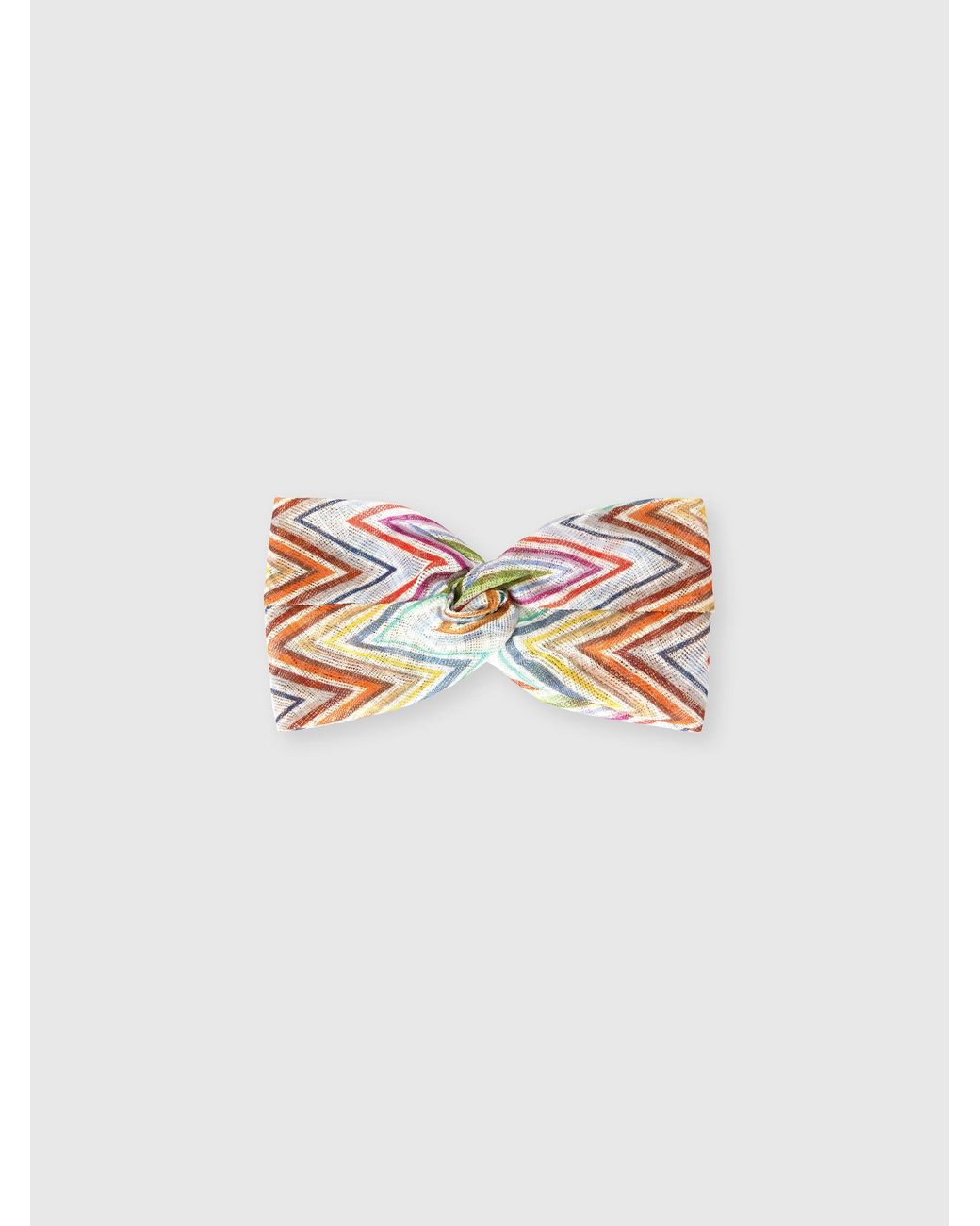 Missoni White Zig Zag Printed Fabric Hairband