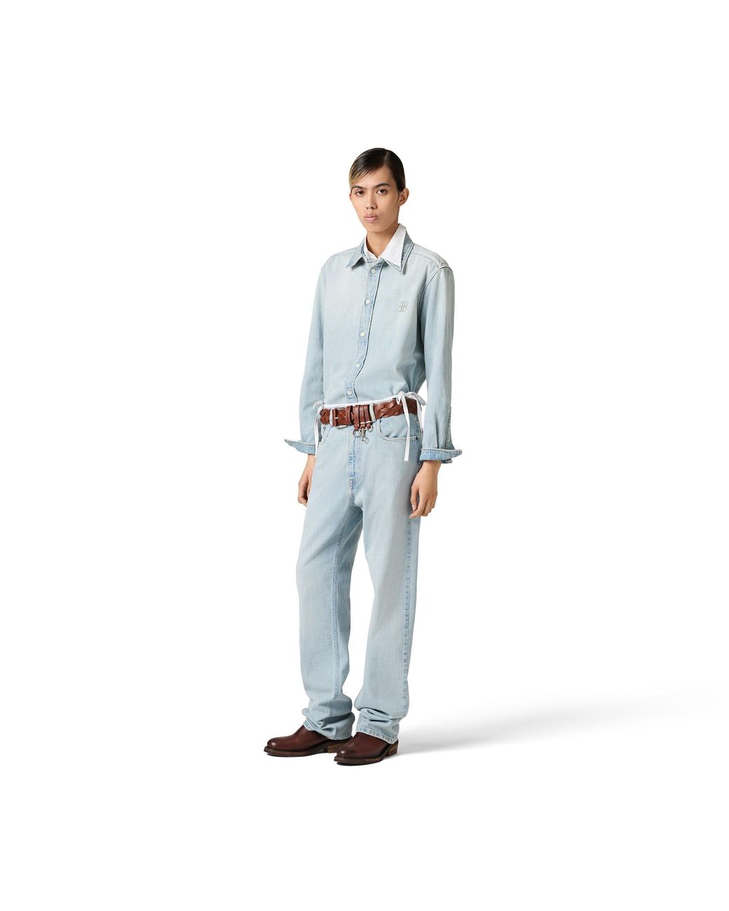 Miu Miu Blue Washed Denim Shirt
