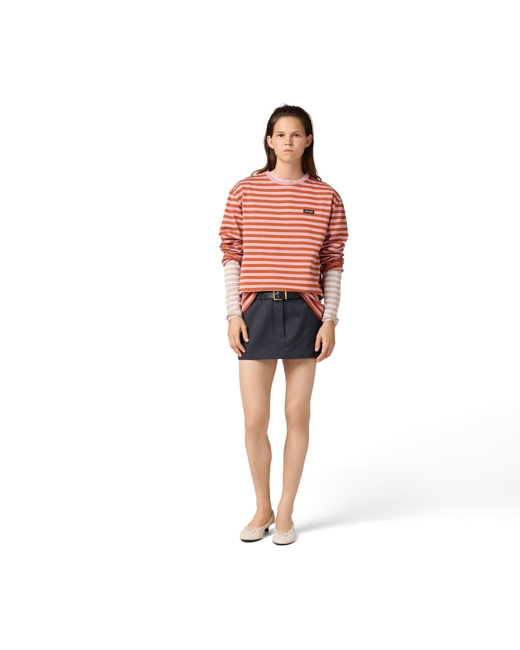 Miu Miu Red Jersey T-Shirt