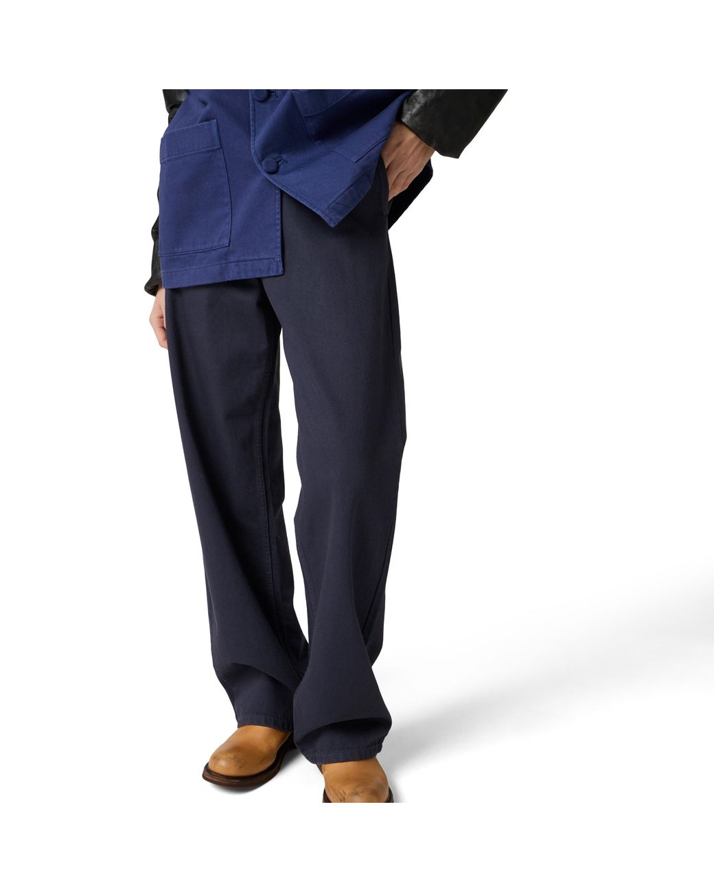 Miu Miu Blue Garment-Dyed Gabardine Pants