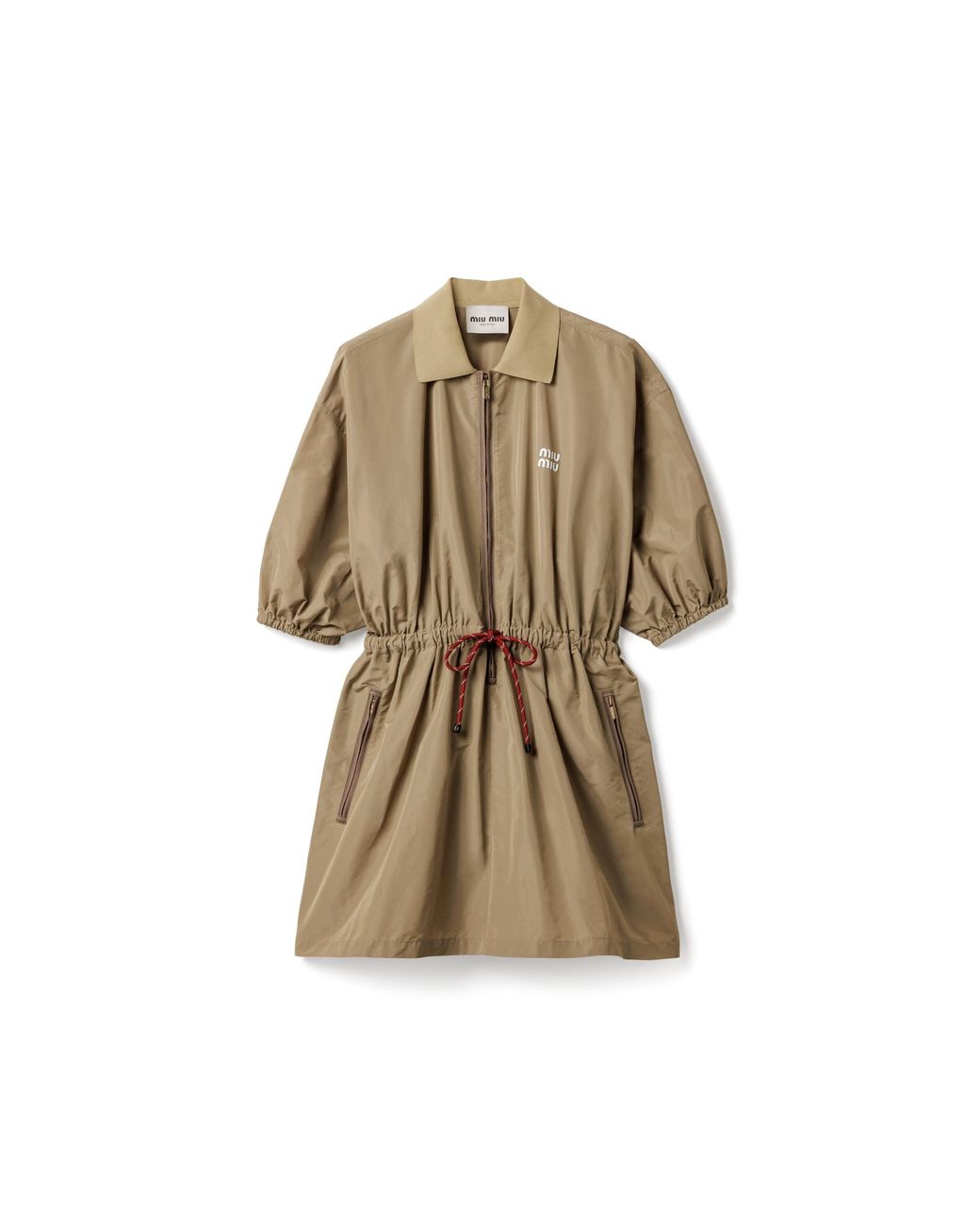 Miu Miu Natural Technical Fabric Dress