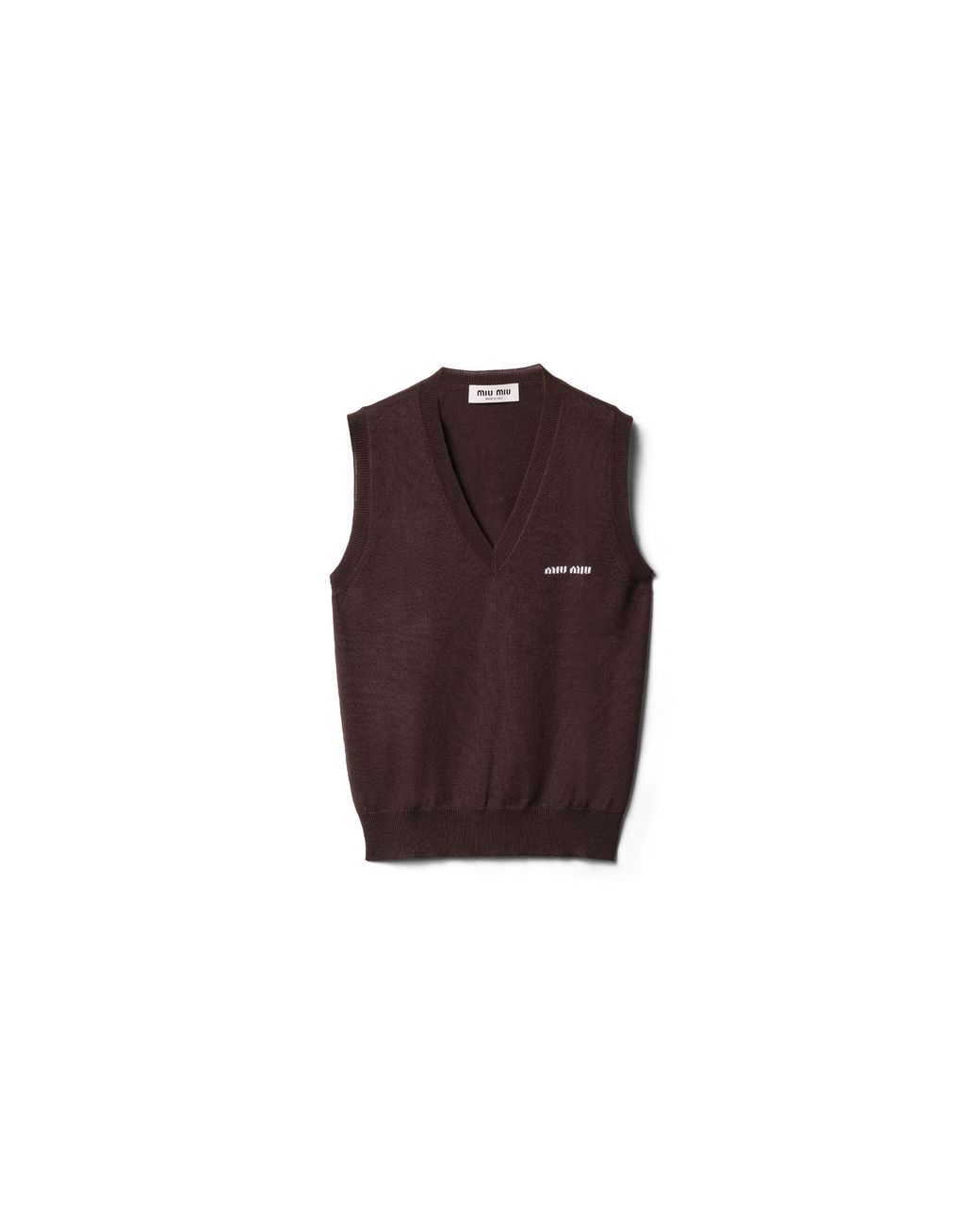 Miu Miu Purple Wool Sweater Vest