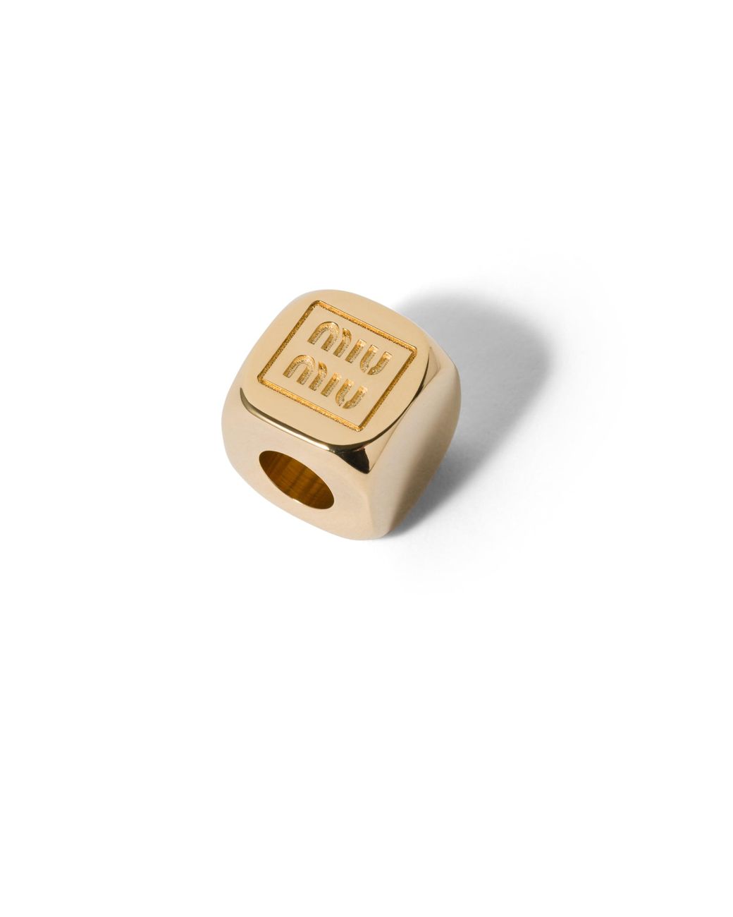 Miu Miu Pink Enameled Metal Dice Charm