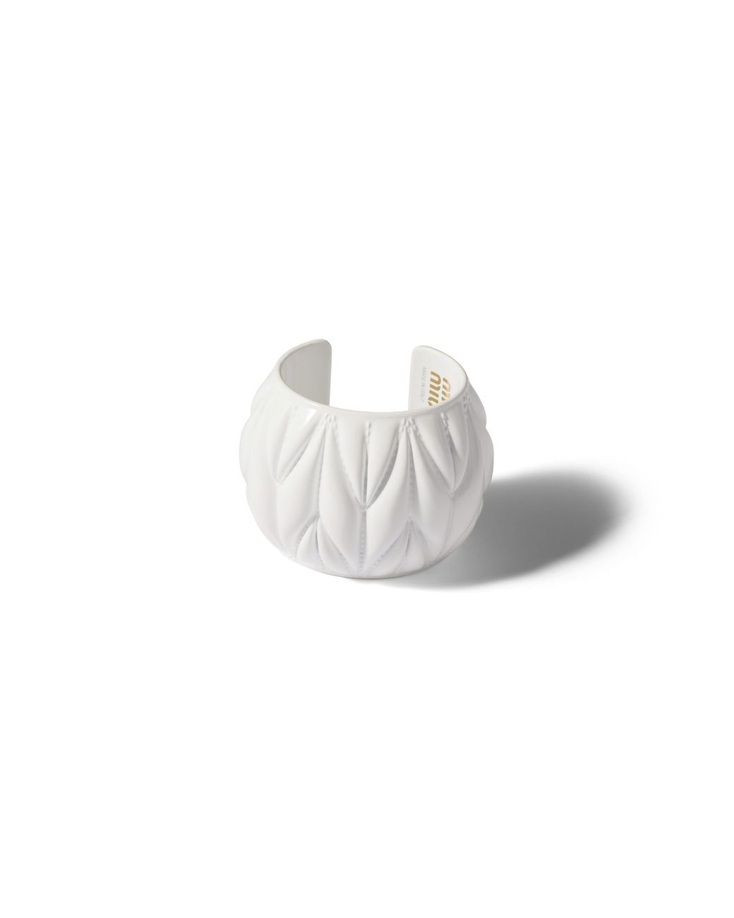 Miu Miu White Bracelet With Matelassé Motif