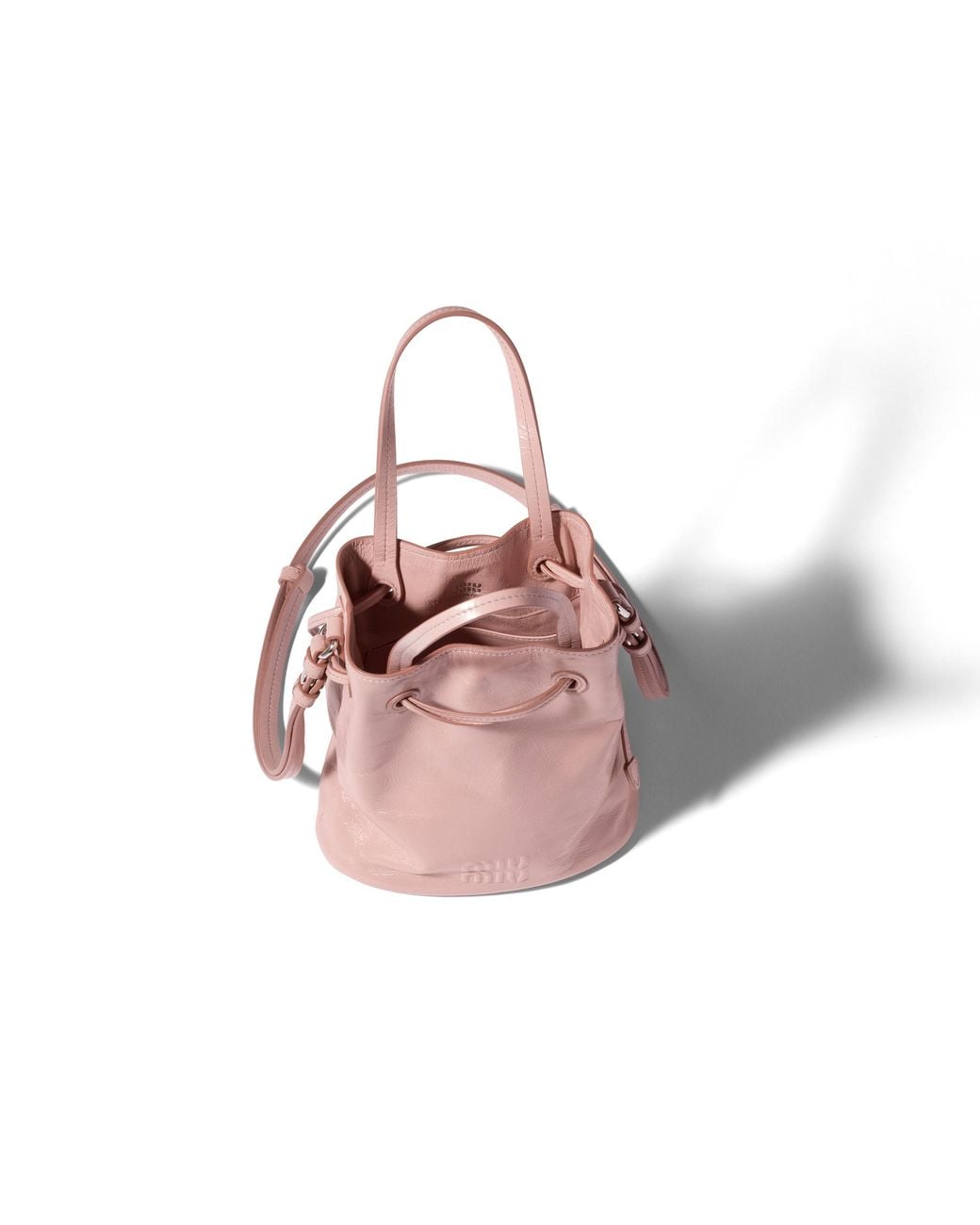 Miu Miu Pink Shiny Leather Pouch