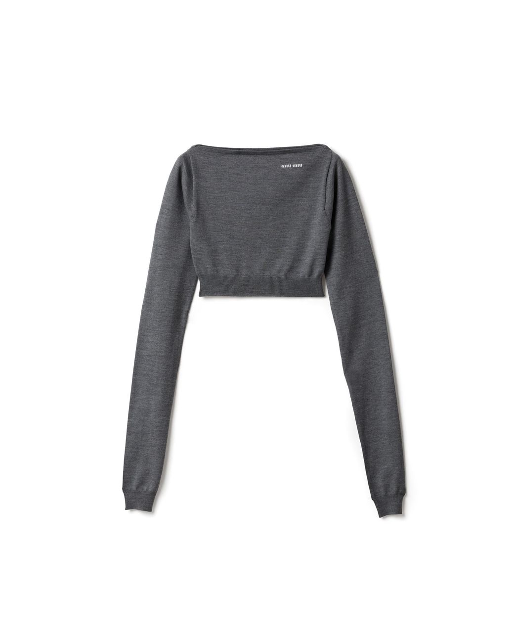 Miu Miu Black Wool Boat-Neck Sweater