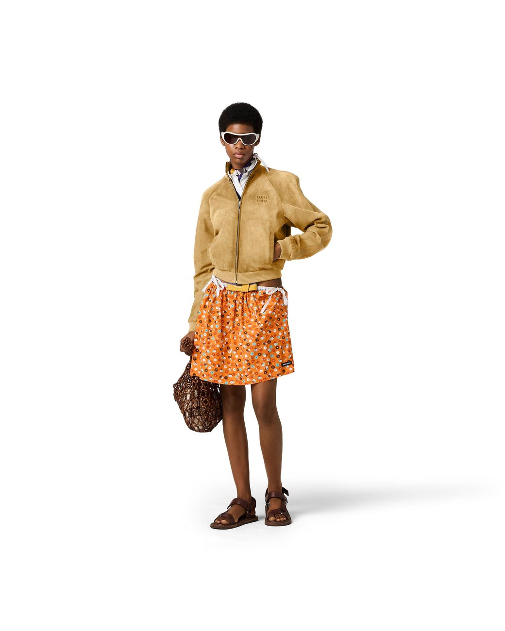 Miu Miu Natural Waxed Suede Jacket