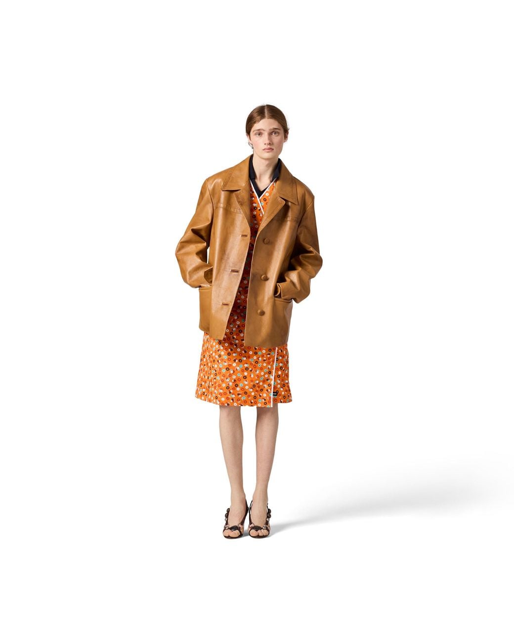 Miu Miu Brown Leather Jacket