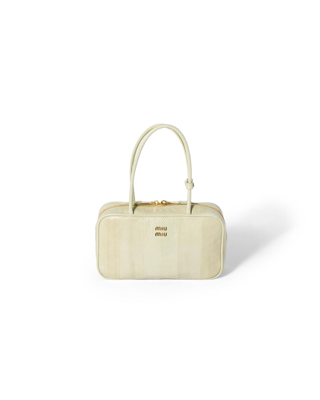 Miu Miu Metallic Beau Ayers Leather Bag