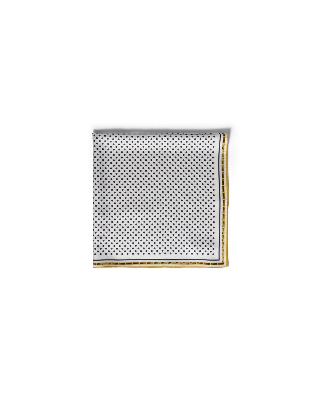 Miu Miu Gray Printed Twill Scarf