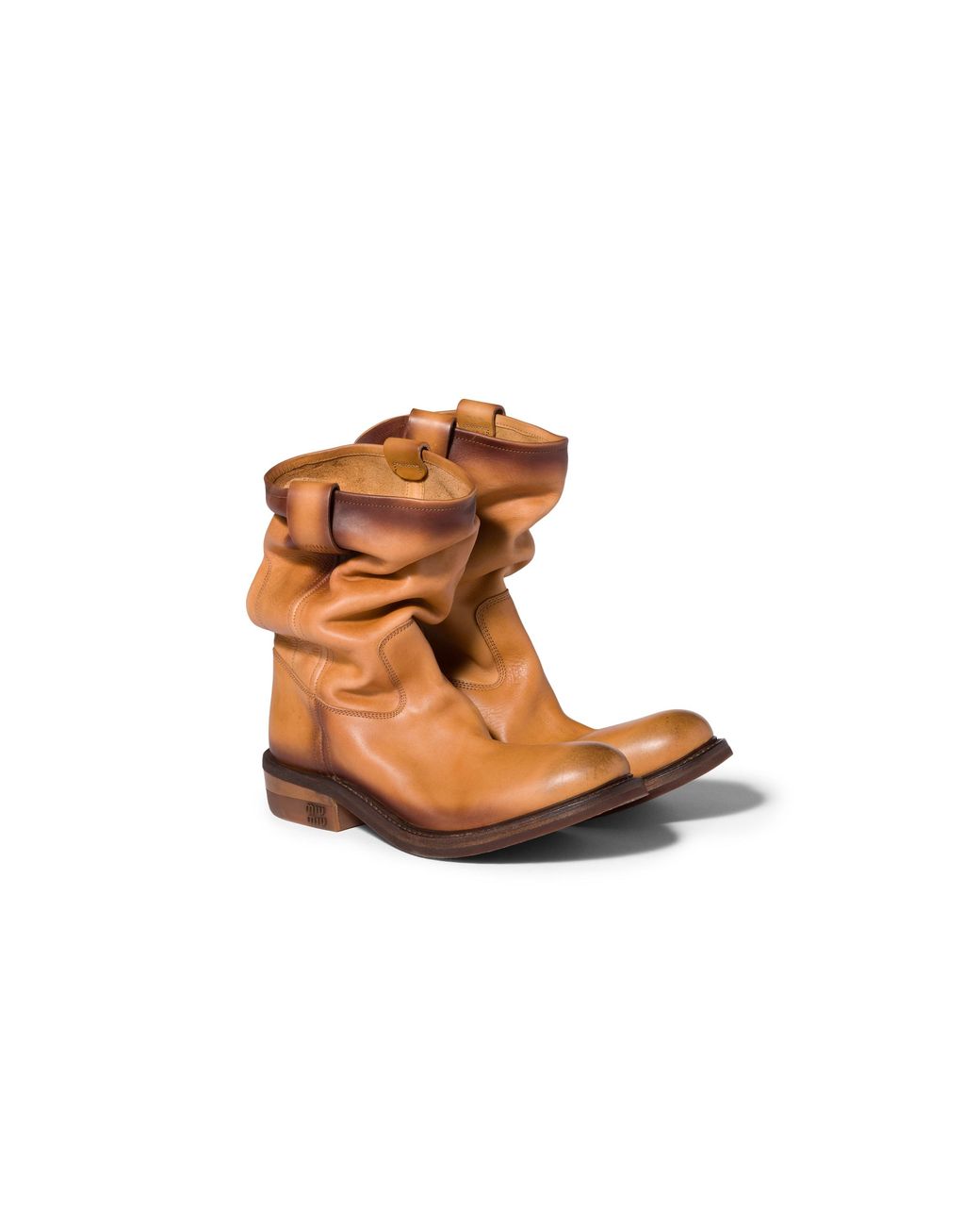 Miu Miu Brown Solid Stivaletti Boots