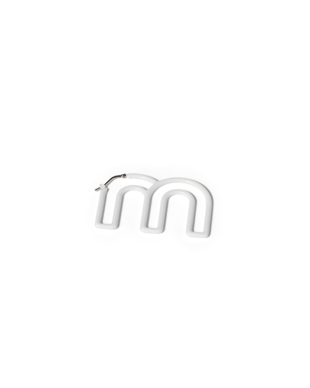 Miu Miu White Single Metal Earring