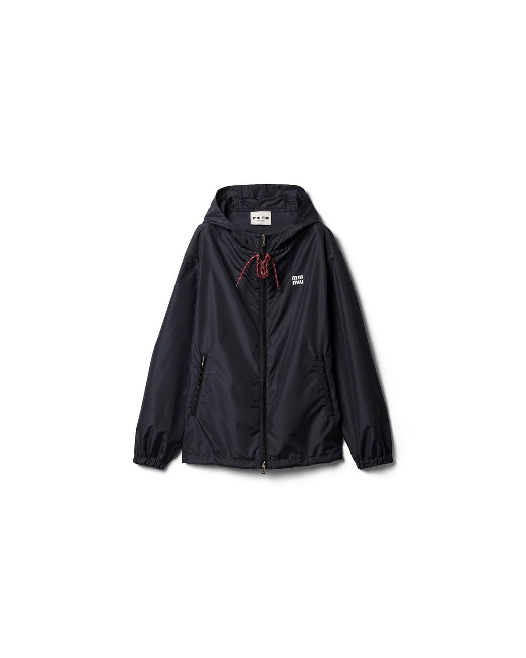Miu Miu Blue Technical Fabric Blouson Jacket