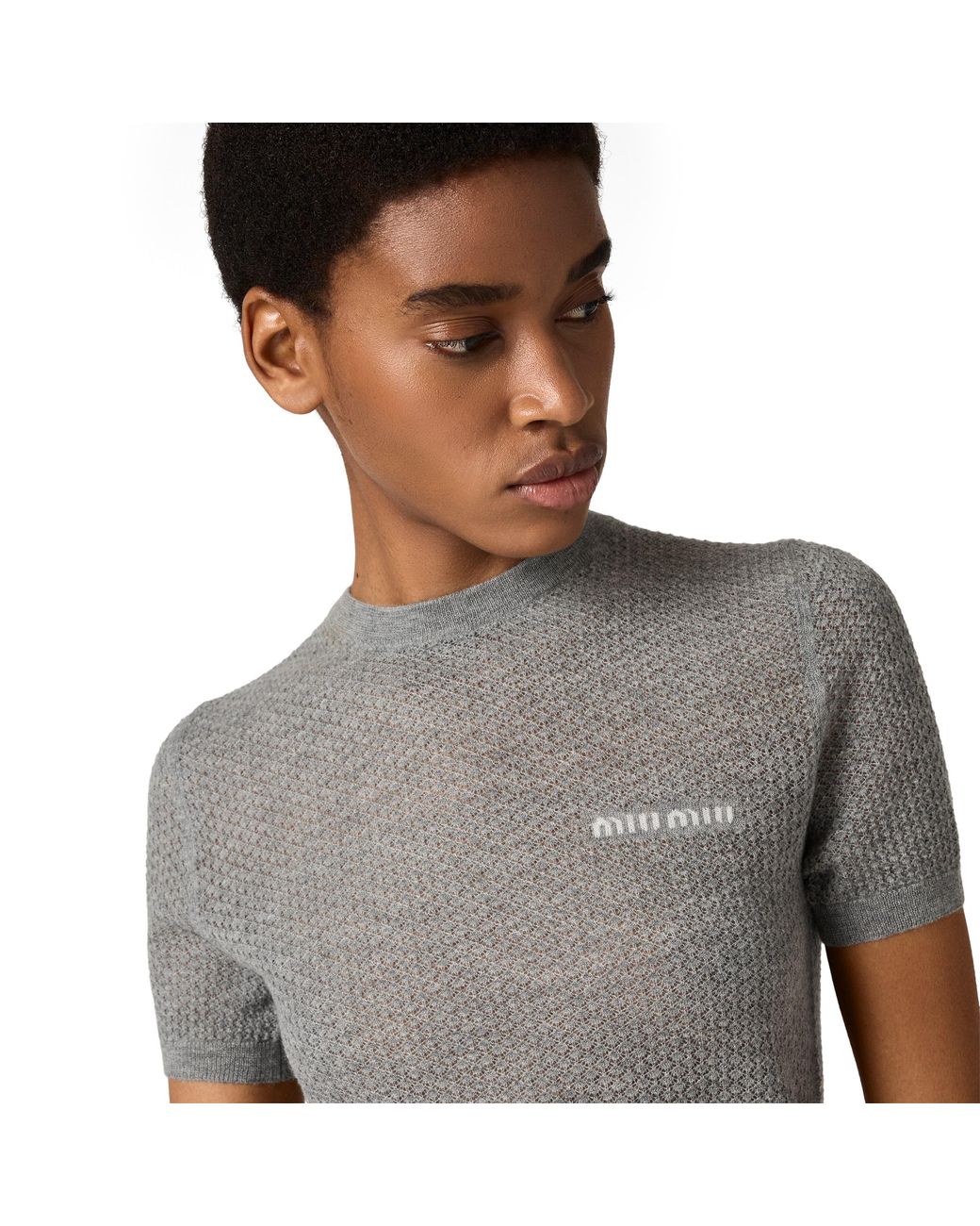 Miu Miu Gray Cashmere Sweater
