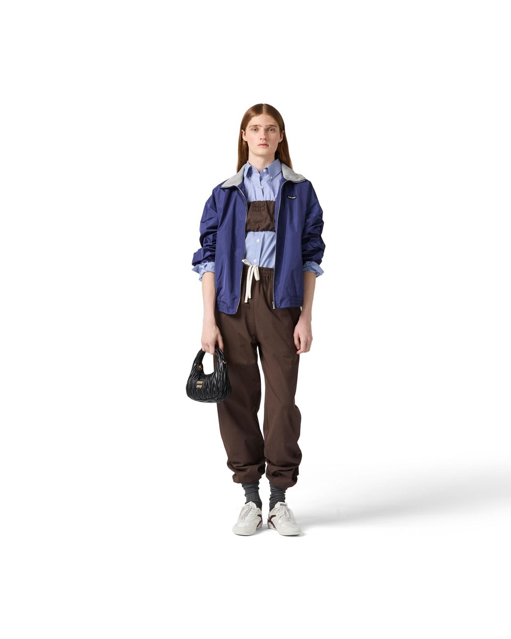 Miu Miu Brown Washed Twill Joggers