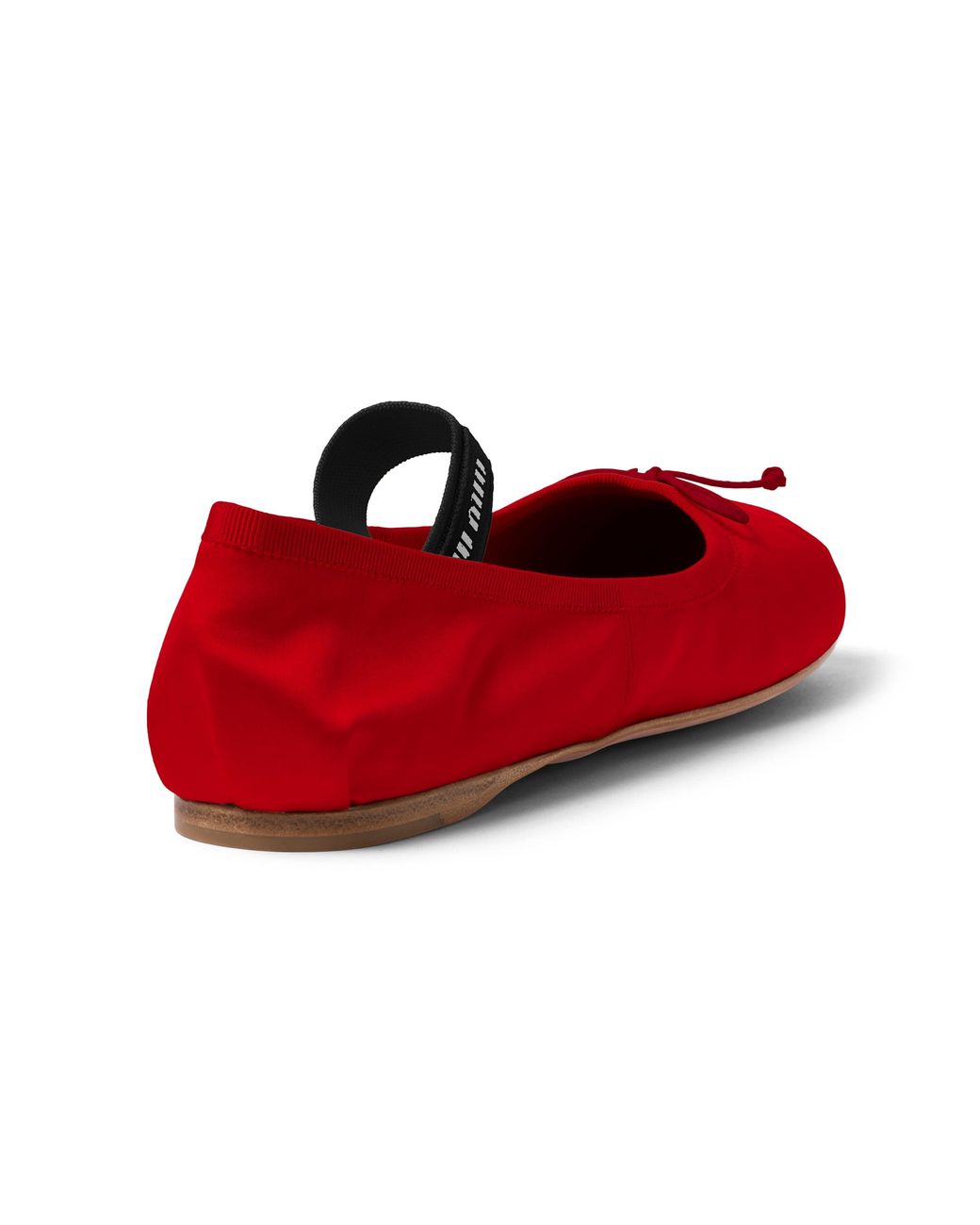 Miu Miu Red Satin Ballerinas