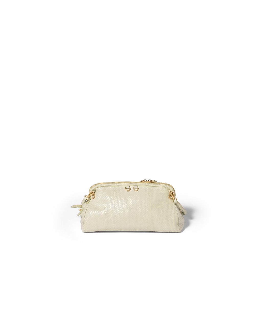 Miu Miu Metallic Caprice Ayers Leather Clutch