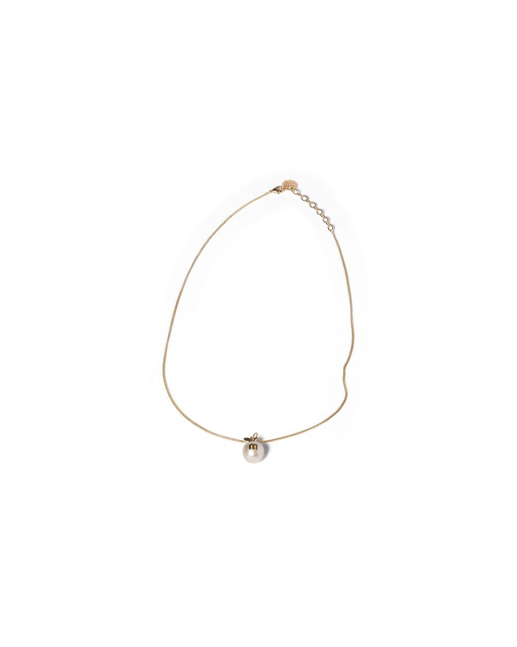 Miu Miu White Metal Necklace With Pendant