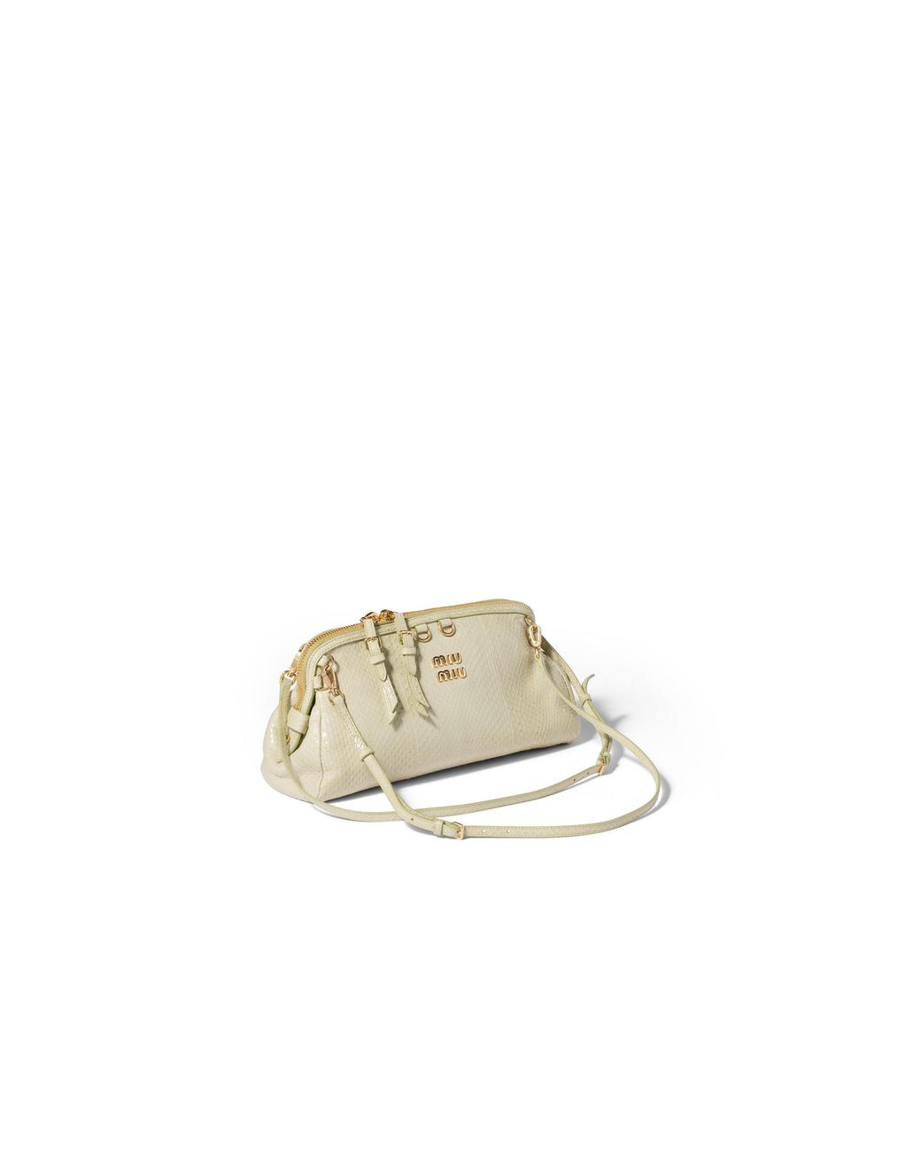 Miu Miu Metallic Caprice Ayers Leather Clutch