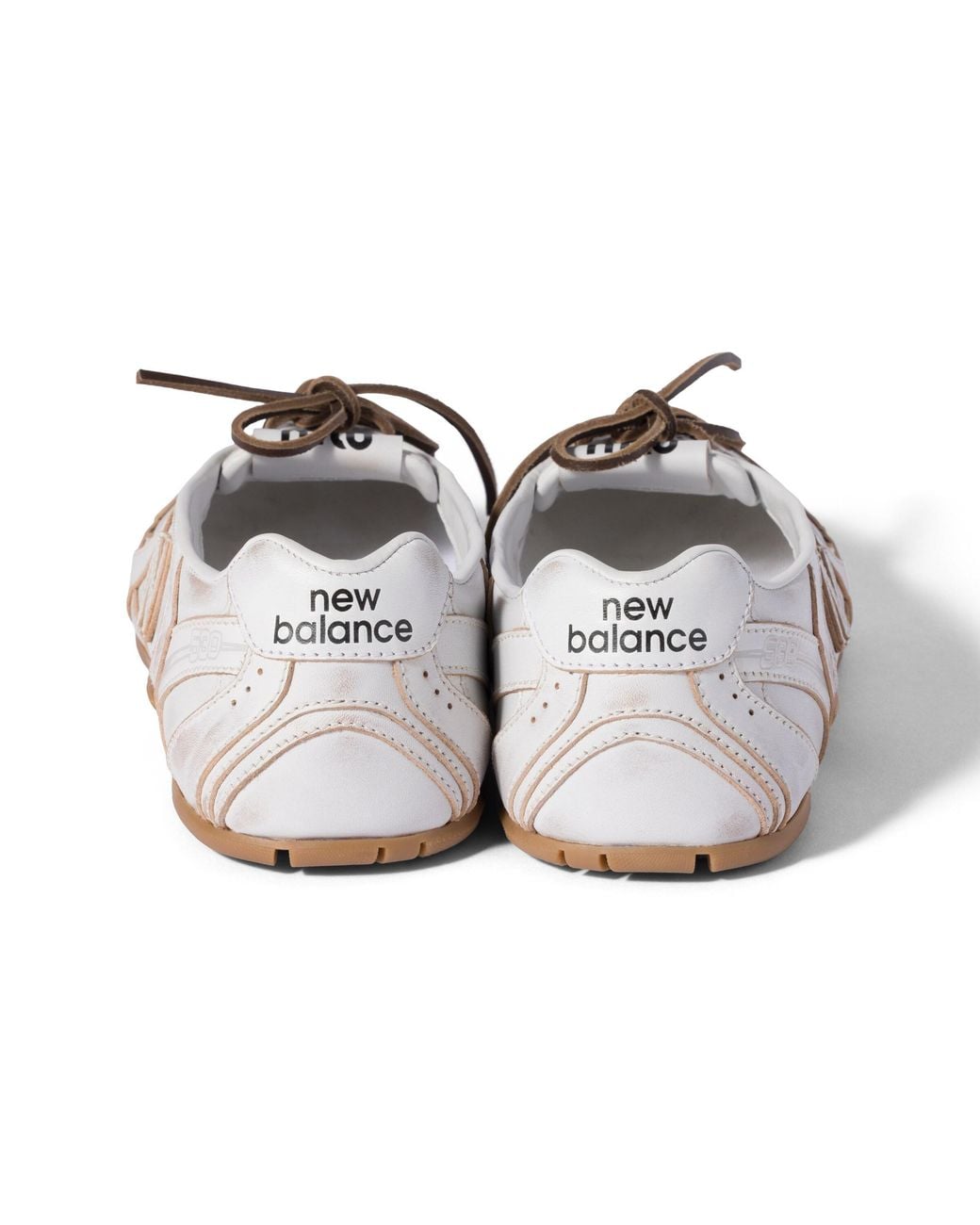 Miu Miu White New Balance X 530 Sl Deco' Leather Ballerinas