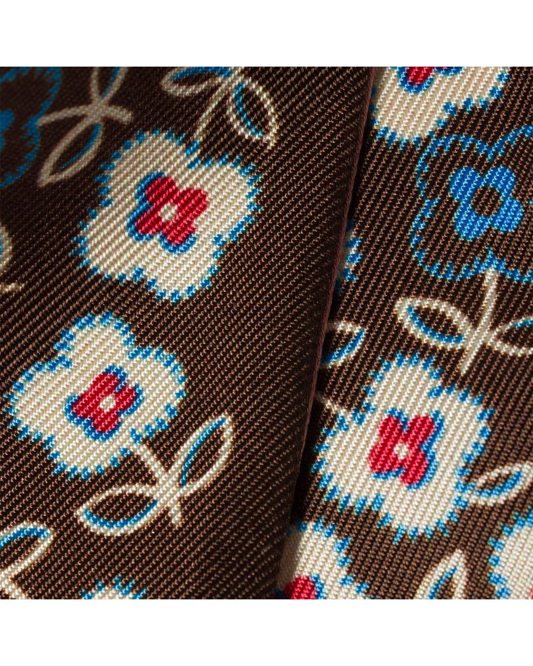 Miu Miu White Printed Twill Scarf