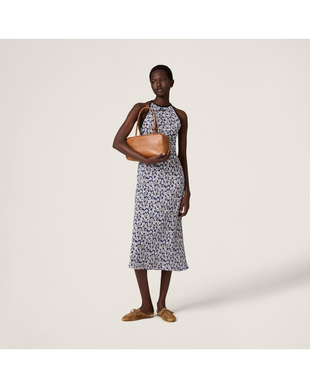 MiuMiu＊Printed crepe de chine dress シルクドレス＊送料込 Miu Miu Long Printed Crepe de Chine Dress — UFO No More