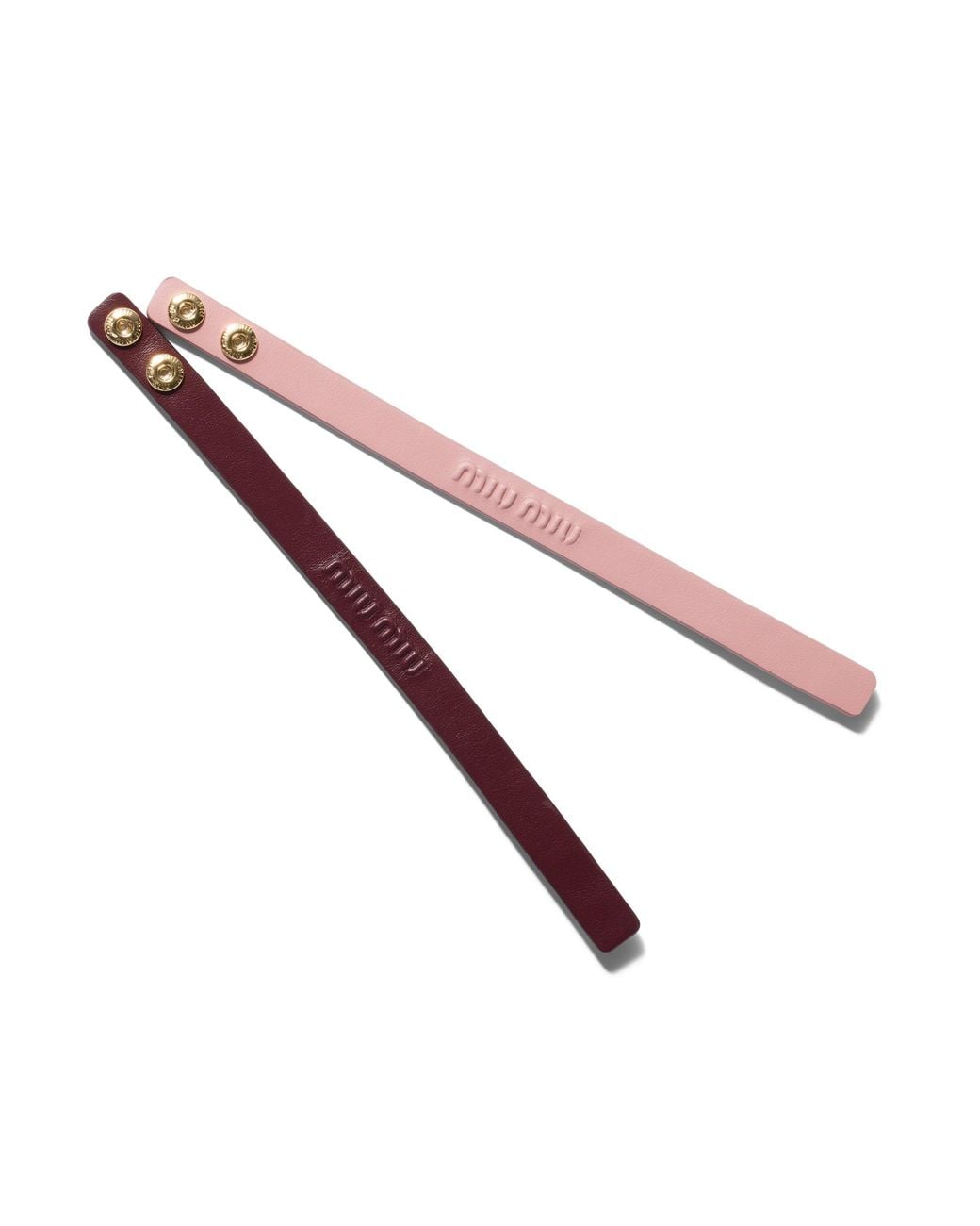Miu Miu Pink Leather Bracelets
