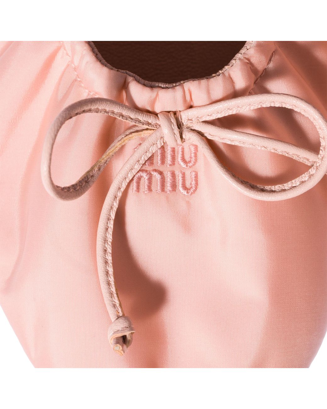 Miu Miu Pink Foldable Technical Fabric Ballerinas