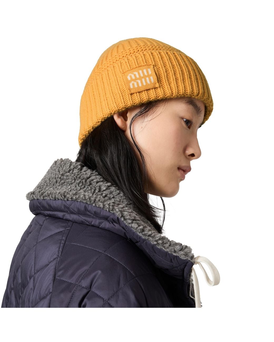 Miu Miu Metallic Wool And Cashmere Beanie