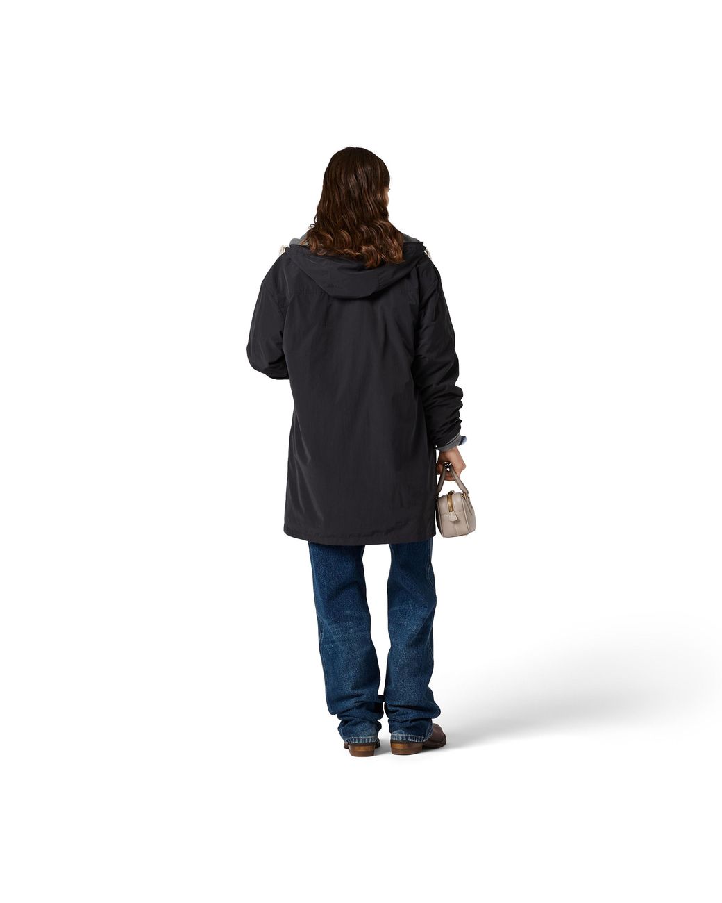 Miu Miu Black Single-Breasted Pongé And Fleece Caban Jacket
