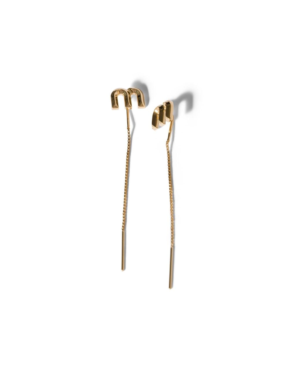 Miu Miu Metallic Metal Earrings