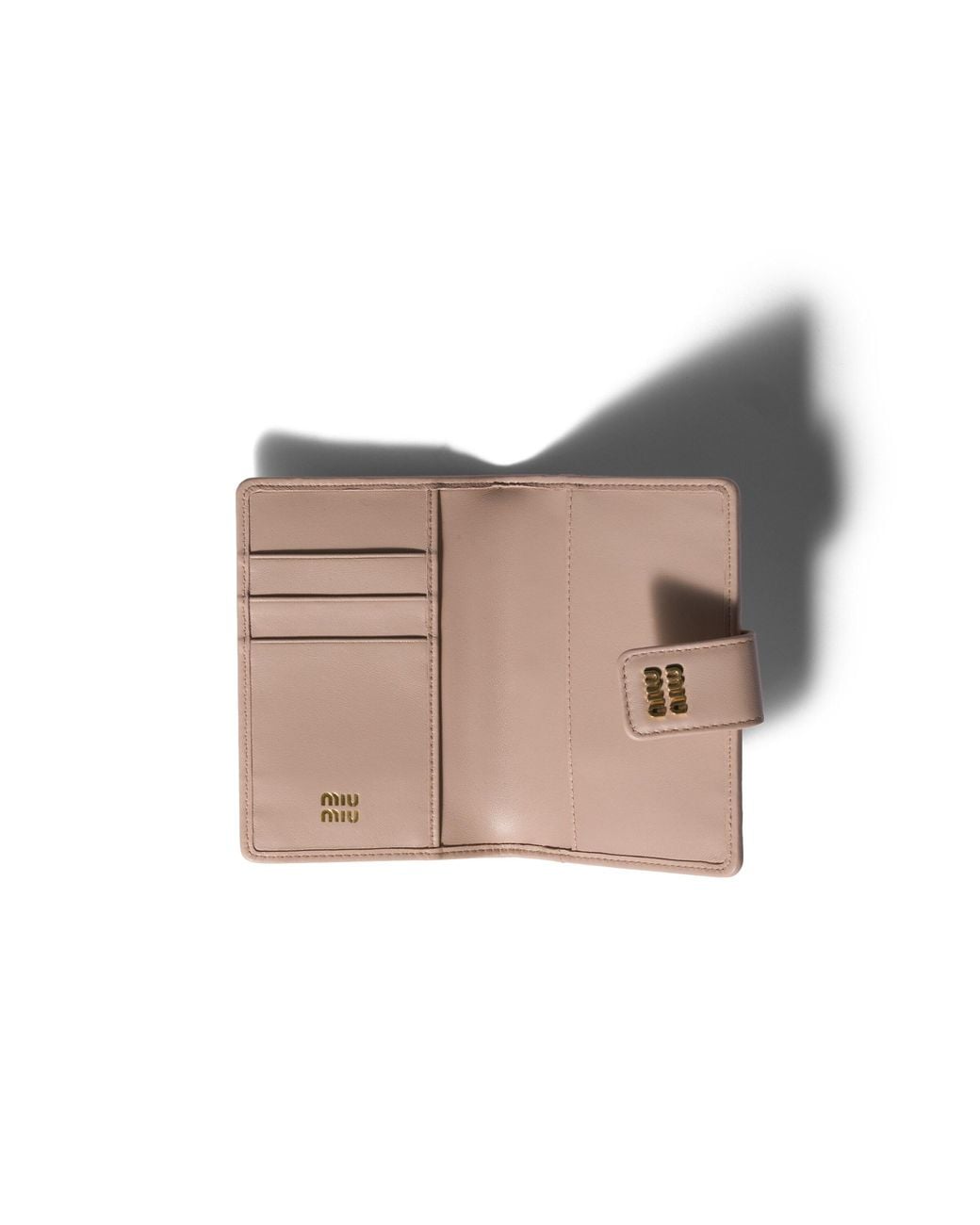 Miu Miu Pink Matelassé Nappa Leather Wallet