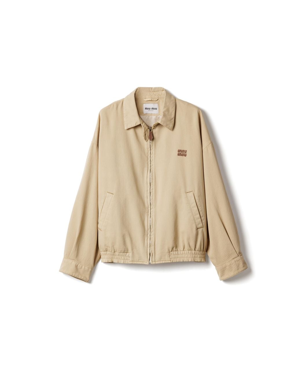 Miu Miu Natural Light Denim Blouson Jacket